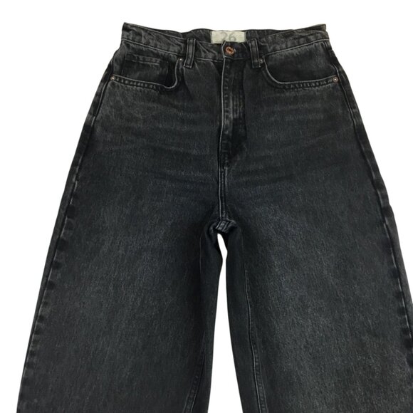 We the Free Womens Denim Wide Leg Jeans Mid-Rise Crop Size 26 - Picture 2 of 10